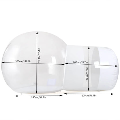 Anqidi Inflatable Luxury Bubble Tent Single Tunnel Transparent Eco Bubble House Outdoor Dome Greenhouse Camping Tent 3.5M W/ Blower