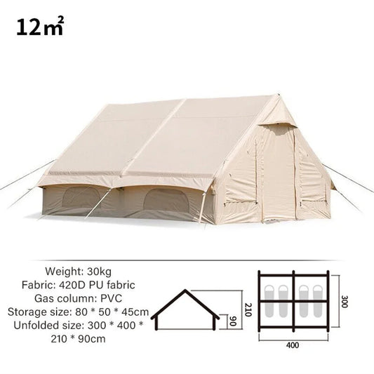 Unistrengh Outdoor Inflation Tent Glamping Tent Fishing Camping Easy Setup Pop Up Tent Privacy Screen House Room Sun Shelters